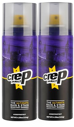 Crep Protect Shoe Protector Spray - Rain & Stain Waterproof Nano Protection for Sneaker, Leather, Nubuck, Suede & Canvas (Pack of 2)