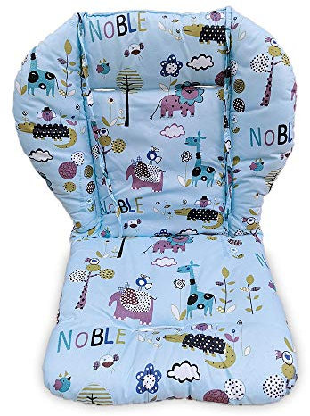 Coussin de chaise haute, Amcho Baby Poussette/Chaise haute/Coussin de siège de voiture Film de protection Coussin de chaise haute respirant (Pingouin bleu)