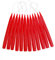 hdg Baumkerzen 12er Pack handgefertigte Kerzen aus Dänemark Ø 1,3 cm / 12 cm, Kerzen Farbe: rot