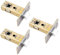BE-TOOL - 3 piezas Cerradura de pasador tubular Perno Cerradura de lengüeta única para uso con manijas de puerta de palanca Lengüeta de la cerradura silencioso de baño (40mm Plano)