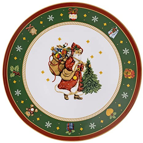 Hutschenreuther Happy Christmas Happy Christm - Plato para galletas (31 cm), color verde