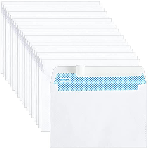 50 Pack C6 Security Self-Seal Envelopes 162×114mm 90gsm Windowless White | Uncle Paul Business Mailing Envelopes Security Tint Pattern for Secure Mailing Invoices Statements C6WH050