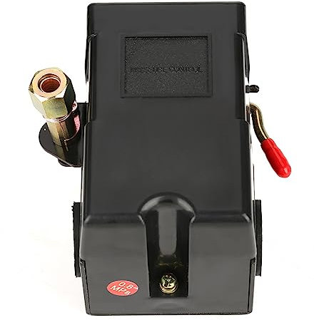 Interruptor de presión para compresor de aire 230 V, 240 V, interruptor de compresor de aire, 26 A, 95-125 psi, interruptor de presión universal para válvula de control de bomba de compresor de aire