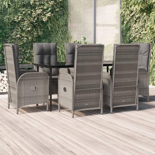 KTHLBRH Set di mobili da giardino per terrazze, mobili da balcone, 7 pezzi