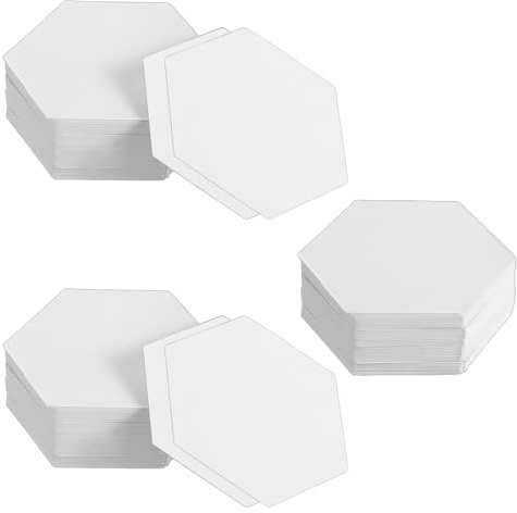 300 Pcs Paper Piecing Hexogon Quilting Templates 1 Inch White Paper Patchwork Templates Piece Supplies for Quilting DIY Patchwork Sewing Crafts Ideas Splicing Shapes