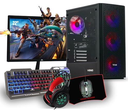 Veno Scorp Gaming PC Bundle Intel Core i7-3770 Processor RX 550 4GB Graphics Card - 16GB Ram - 1TB SSD - 550W PSU - Windows 10 Pro - WiFi - Titan 4