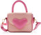 UZSUZZ kinder handtasche mädchen, Niedliche Kinder Umhängetasche für Mädchen, Pinke PU Leder Tasche mit Herzmuster, Kleine Prinzessin Mini Handtasche geschenk für 2-8 jährige mädchen