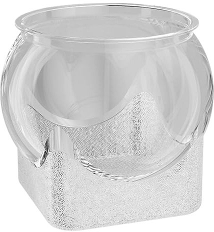 Duvcoywae Bol À Poisson Rond, Aquariums Bols À Poissons, Boule en Verre Transparent, Aquarium De Bureau pour Betta Poisson Tortue, 19x19x16,6cm