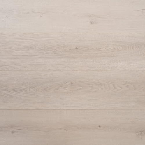 Laminate Flooring Luxury 12mm Thick Planks – Modern Wood Effects, Easy Click Fit, Water-Resistant Laminate – Ideal for Living Room, Bedroom & Hallway Floors - 2.16m² Coverage Per Pack (Sandstone)