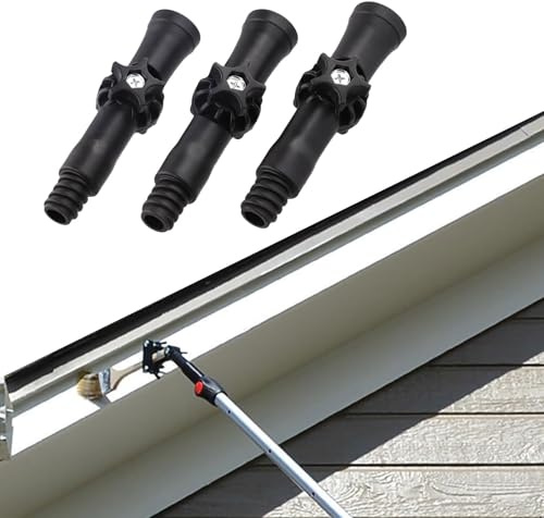 Pour tige télescopique articulée articulée pivotant à 270 degrés pour une meilleure portée de nettoyage et un réglage flexible de l'angle (3 pièces)