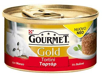 GOURMET Gold Cibo Umido per Gatti Adulti Tortino con Tacchino e Spinaci 24 Lattine da 85g