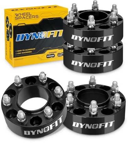 dynofit 2inch 6x135 Wheel Spacers for 2004-2014 Ford F150, 87.1mm HubCentric, M14x2.0 Thread Tire Spacers for 2003-2014 Expedition/Lincoln Navigator, 2005-2014 Lincoln Mark LT, 4Piece