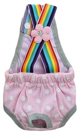 Oyccen Punkte Sanitärhosen Hund Hygiene Höschen Hosenträger Welpe Physiologische Windeln für Kleine Hunde