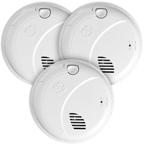 First Alert Interconnect Hardwire Smoke Alarm with Battery Backup & Voice Alerts, 3-Pack