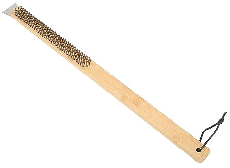 Pizzaugn borste med handtag tråd BBQ grillborste och skrapa för utomhusbruk