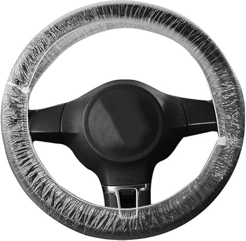 Housse de Volant Transparente,Housse de Volant de Voiture Jetables (50)
