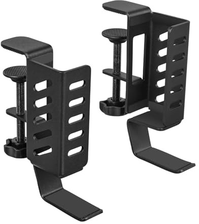 Organizador de computadora portátil de escritorio lateral - Soporte para computadora portátil ajustable sin agujeros Organizador de escritorio lateral | Estante de organización de escritorio con