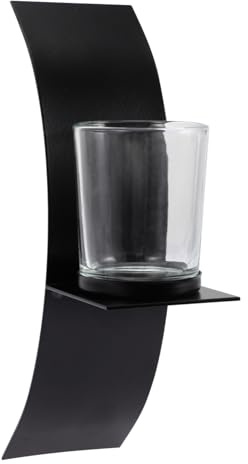 HAMPPLIES Portacandele Da Parete in Ferro Battuto, Portacandele Decorativo Da Parete Elegante Per Soggiorno e Camera Da Letto, Applique Per Candele Decorativa Per Interni, Arredamento Murale Classico