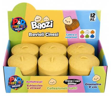 Baozi Squishy VERSIONE GRANDE morbido Kawaii antistress 9 cm - 1 pezzo – Giocattolo per bambini soft touch sensoriale Raviolo Cinese , colleziona tutti i colori