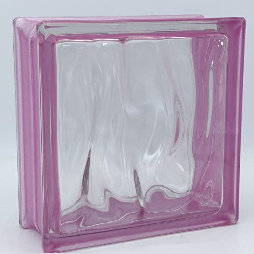 6 pieza BM bloques de vidrio AGUA reflejo amatista bloque de vidrio brillante 19x19x8 cm
