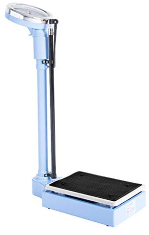 DWZF Bilancia A Colonna Meccanica Professionale, Asta Retrattile di Misuratore D'altezza, Scala di Precisione in Altezza E Peso, Quadrante Extra-Large, Adatto A Casa, Ospedale, Scuola, Palestra, ECC.