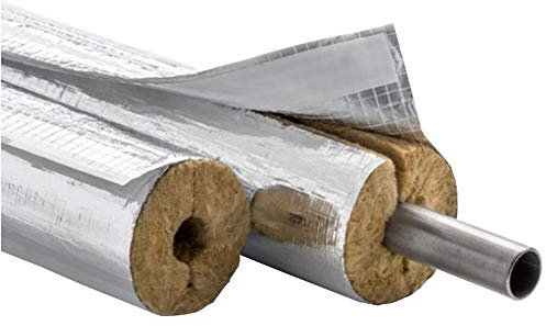 1 m de laine de roche isolante en aluminium - Coquille de tuyau d'isolation ENEV (15 x 20)