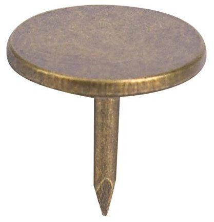 Sheens Polsternagel, 100Pcs flacher Kopf Cyan Bronze Eisen Runde dekorative Pin Antike Sofa Möbel Metall Polsterung Tacks Zubehör (11 x 11mm)