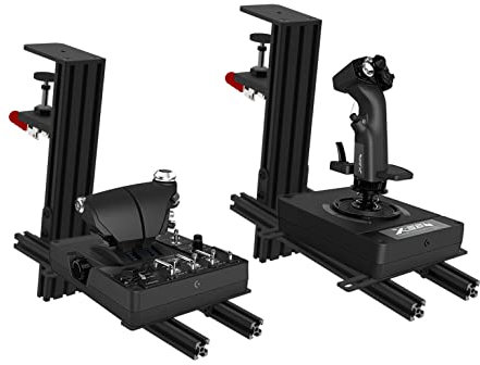 Hikig 2er Pack Tischhalterung für The Flight Sim Joystick, Throttle und Hotas Kompatibel mit Logitech X52/X52 Pro/X56/X56 Rhino,Thrustmaster T-Flight Hotas/T.16000M Hotas/TCA Officer Pack, VKB Hotas
