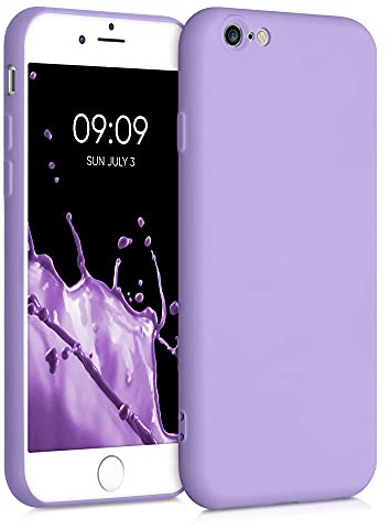 kwmobile Custodia Compatibile con Apple iPhone 6 / 6S Cover - Back Case per Smartphone in Silicone TPU - Protezione Gommata - lavanda lilla
