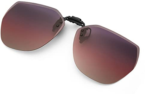 Long Keeper Clip on Sunglasses - Polarised Clip-on Sunglasses fit over Glasses for Women Men, Rimless Flip up Sunglasses for driving fishing outdoor