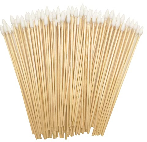 Precision Cotton Swabs with 6'' Long Sticks for Gun Cleaning, Makeup or Pets 500pcs
