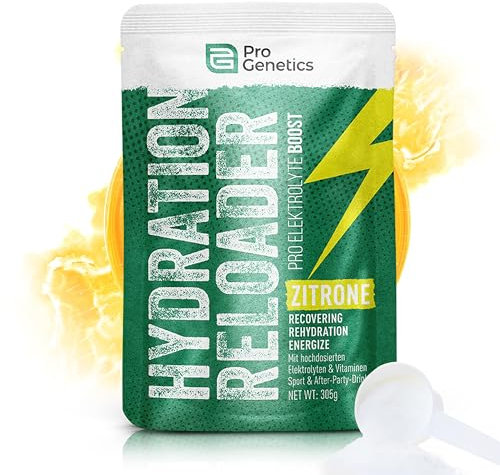 Hydration Reloader-Hochdosiertes Elektrolyte Pulver OHNE ZUCKER, ohne Farbstofe | hoher Nährstoffanteil |XXL Pack-isotonischer Sport und After-Party Drink gegen Kater und Hangover