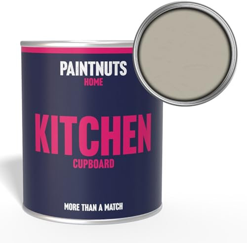 PaintNuts Kitchen Cupboard Paint - RAL-7032 - PEBBLE GREY Satin 250ml Tin