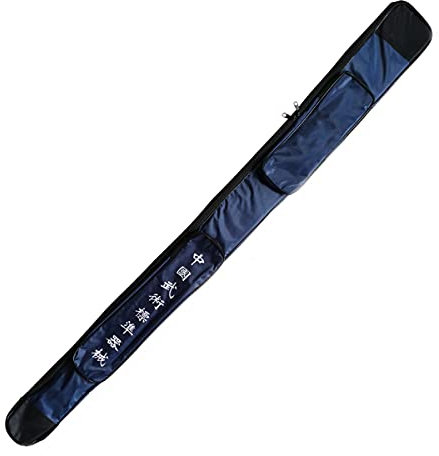 Fabric Wushu Carry Case,Kendo Bag,Chinese Kung Fu Sword Bag Martial Arts Weapons Case Sword Shoulder Bag - Canvas Pu Leather, with Straple, 125Cm,57.1Inch (Color : 49.2inch)