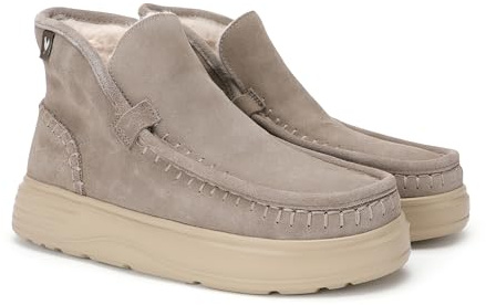 Pitas | PERTH | Stivali casual da donna | Stivaletti in pelle| Scarpa urbani | Mocassini | Nautiche invernali | Sneakers Casual | Calzatura Senza lacci | Calzature Walkinpitas | Beige | 38
