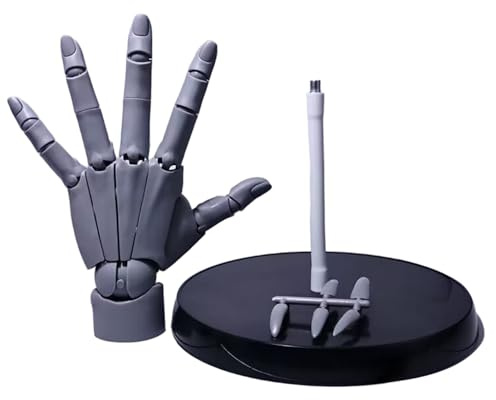 Mano di manichino, Modello Modello 1: 1 Pvc di manichino a sinistra flessibile articolato posizionabile per artisti, pittura, visualizzazione, decorazione della scrivania