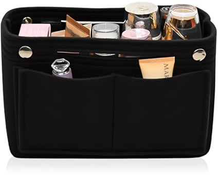 HMCEY Organiseur de Sac en Feutre 24x15x 8 CM,Rangement Sac à Main Interieur con Compartiment,Bag Organizer Insert,Organisateur de Sacs Fourre Tout,Poche Organisateur Sacs a Dos pour Cosmétiques