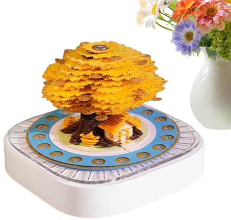 Calendario 3D Da Scrivania 2026,2026 Decorazione Casa Con Scultura Di Albero In Carta,Calendario Da Scrivania 3D Arte Cartacea Blocco Note - Per Scuola Insegnante Studente Bambini Famiglia Natale Anno