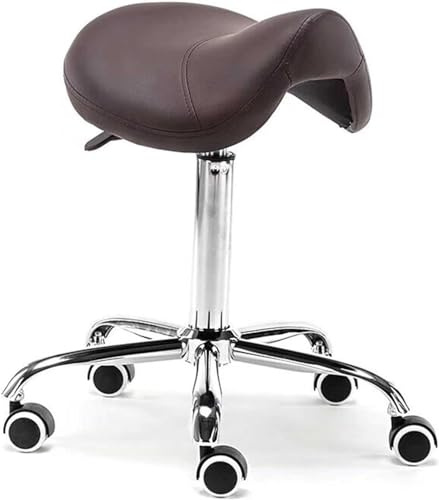 Taburete hidráulico ergonómico con ruedas, silla ajustable para salón de belleza para spa y salón, diseño que aumenta la comodidad para una postura saludable de la espalda y movilidad giratoria