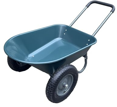 GarveeHome Carriola con 2 ruote d'aria, 272 kg, grande carriola, carrello ribaltabile per casa e cortile, carrello da giardino, carrello da trasporto