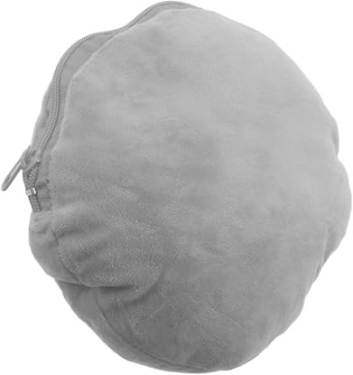 SOIMISS Étui Chauffe-Mains Isotherme Anti-Brûlure 20 CM Gris en Velours Doux Manchon Rond Zippé sans Peluches pour Bouillotte Protection Thermique Hiver Bureau Maison École