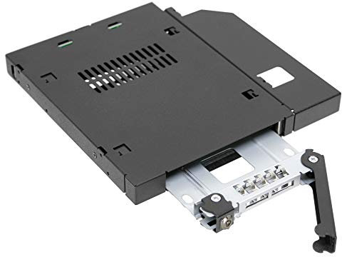 SATA/SAS Hot Swap Wechselrahmen für 2,5 Zoll (6,4cm) SSD/HDD - Slim-ODD / Slim-FDD Vollmetall mit Schloss - Icy Dock ToughArmor MB411SKO-B