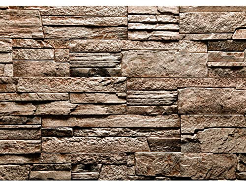 Runa Art Papel tapiz fotográfico Pared de piedra Moderna Lana Sala Cuarto Salón - Made in Germany - marrón 9495010b