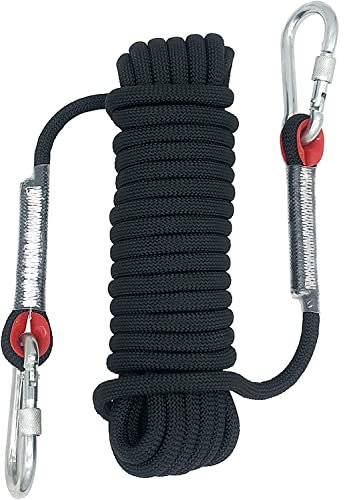 EKKJNQ Länge 10m/15Mm/20m30M/50m mit 2 Ösen, Durchmesser 10mm, Outdoor-Kletterseil, hochfestes Sicherheitsseil, nylongeflochtenes Seil, Rettungsseil, Feuerwehr-Rettungsfallschirmseil (15M)