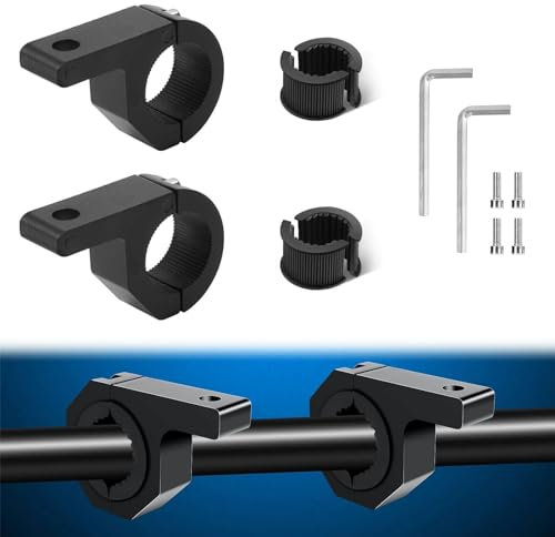 Support de Montage de Lumière Travail, Universelle Pince de Tube de Barre Fixation, 2 Pièces Support Montage Lumière, Support Montage Pour Moto, pour Voiture Tout-Terrain, Camion 4WD, Moto, 22-30CM