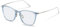 Rodenstock Quadratisch Azetat Brillen in Sky Blue, Silver für Damen, Brille mit Sehstärke, optional mit Sonnenbrillen tönung oder Blaulichtfilter (Modell R7134)