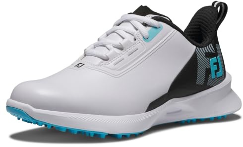 FootJoy Tenis de Golf Junior Fuel, Blanco, Negro, Azul, 22 EU
