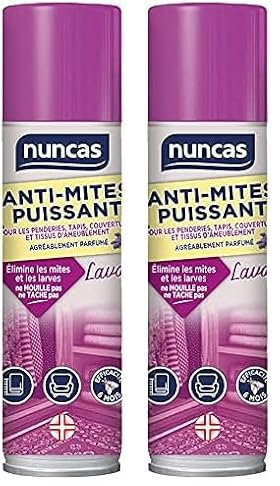 Nuncas Antimites Puissant Spray - Lavande - 250ml (Lot de 2)