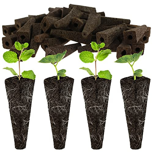 TNTGMG Wachstumsschwämme,Hydroponic Pods Kit Ersatz Wurzelwachstum Schwämme,Moldy-Free,Seed Pods Schwämme Kit kompatibel mit Garten und andere für Indoor-Garten-Systeme(50pcs)