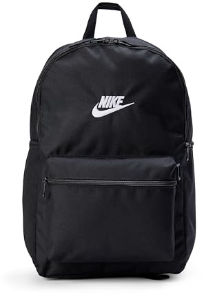 Nike Heritage Backpack, Black/Black/White, MISC